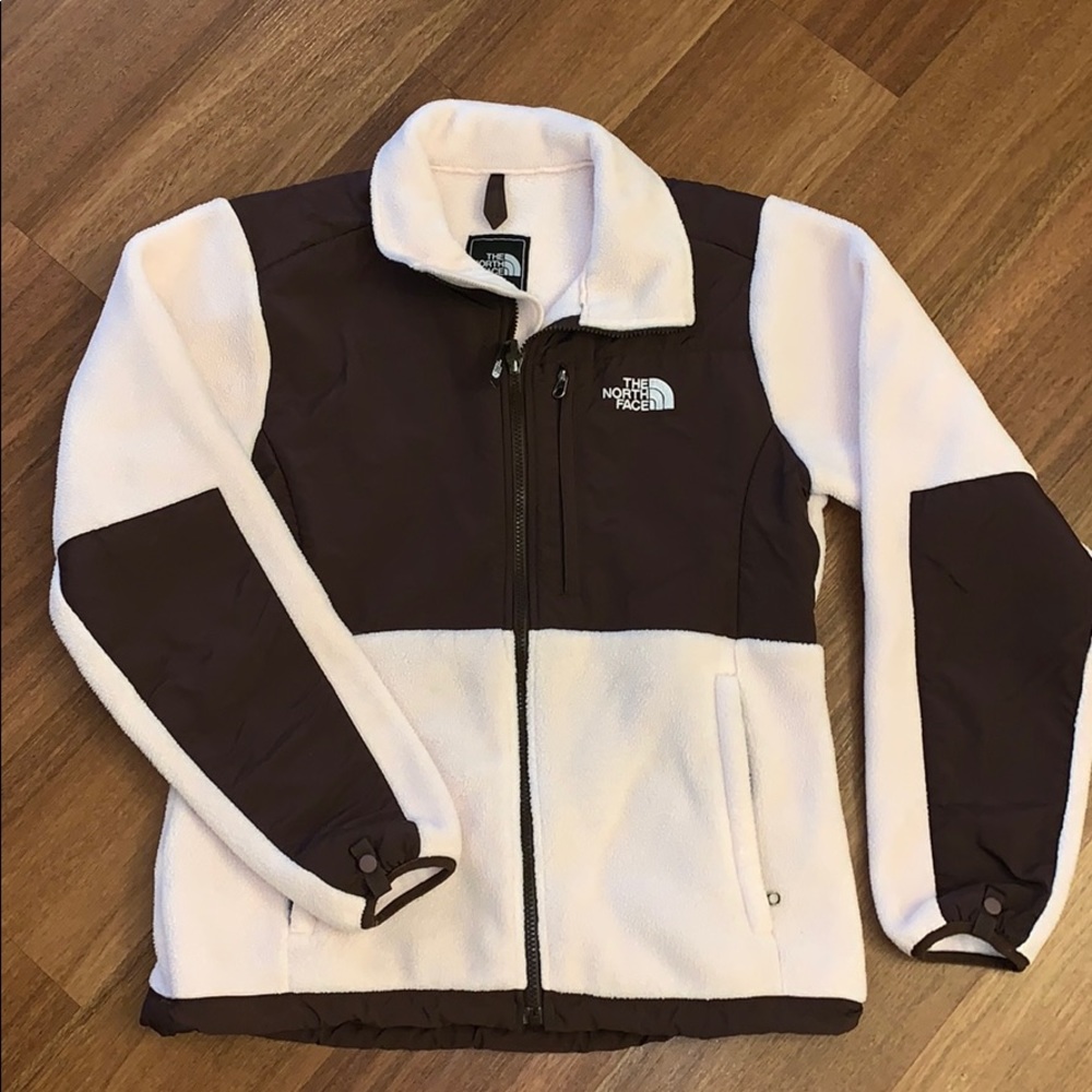 Lightly Worn Light Pink & Brown Northface Jacket